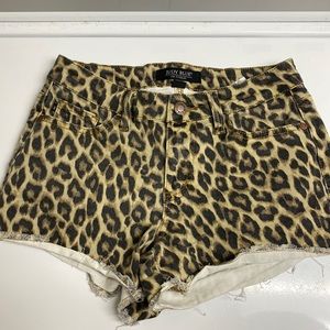 Judy Blue cheetah denim shorts